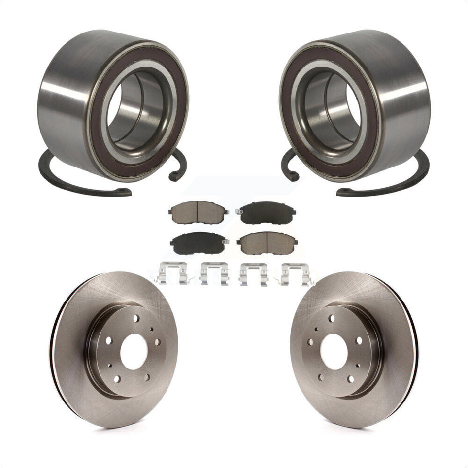 Front Wheel Bearing With Disc Brake Rotors And Ceramic Pads Kit For Suzuki SX4 Crossover KBB-118805