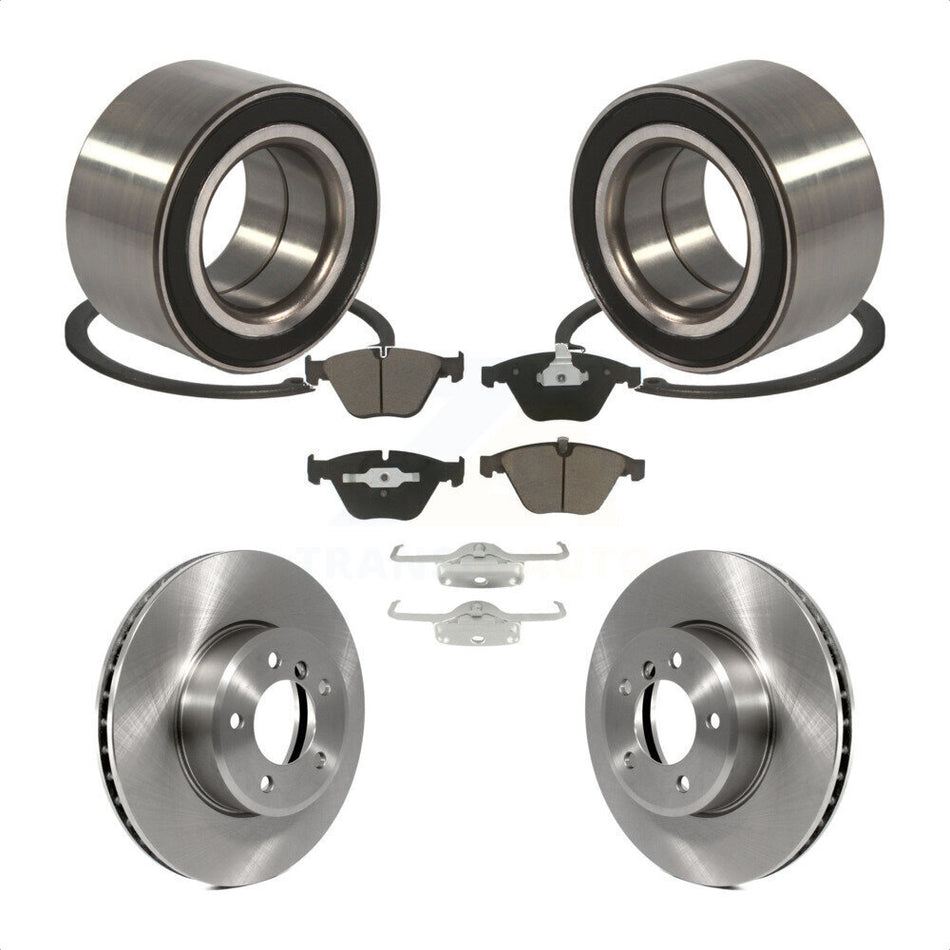 Front Wheel Bearing With Disc Brake Rotors And Ceramic Pads Kit For BMW 530xi 535xi 528i xDrive 535i 528xi 525xi KBB-118830