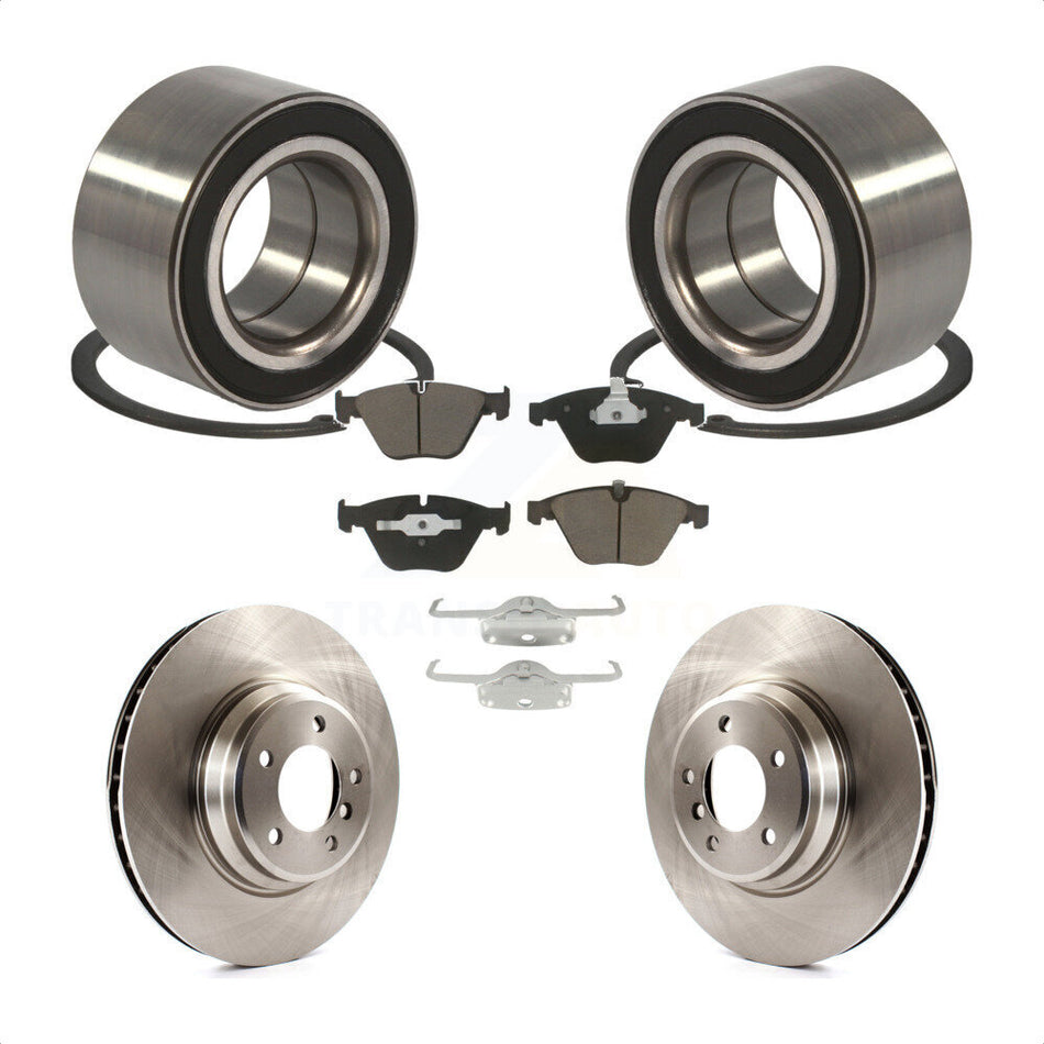 Front Wheel Bearing With Disc Brake Rotors And Ceramic Pads Kit For BMW 335i xDrive 335xi KBB-118831