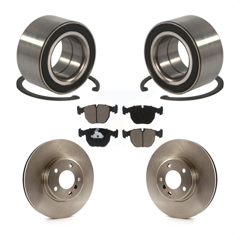 Front Wheel Bearing With Disc Brake Rotors And Ceramic Pads Kit For BMW X5 KBB-118832