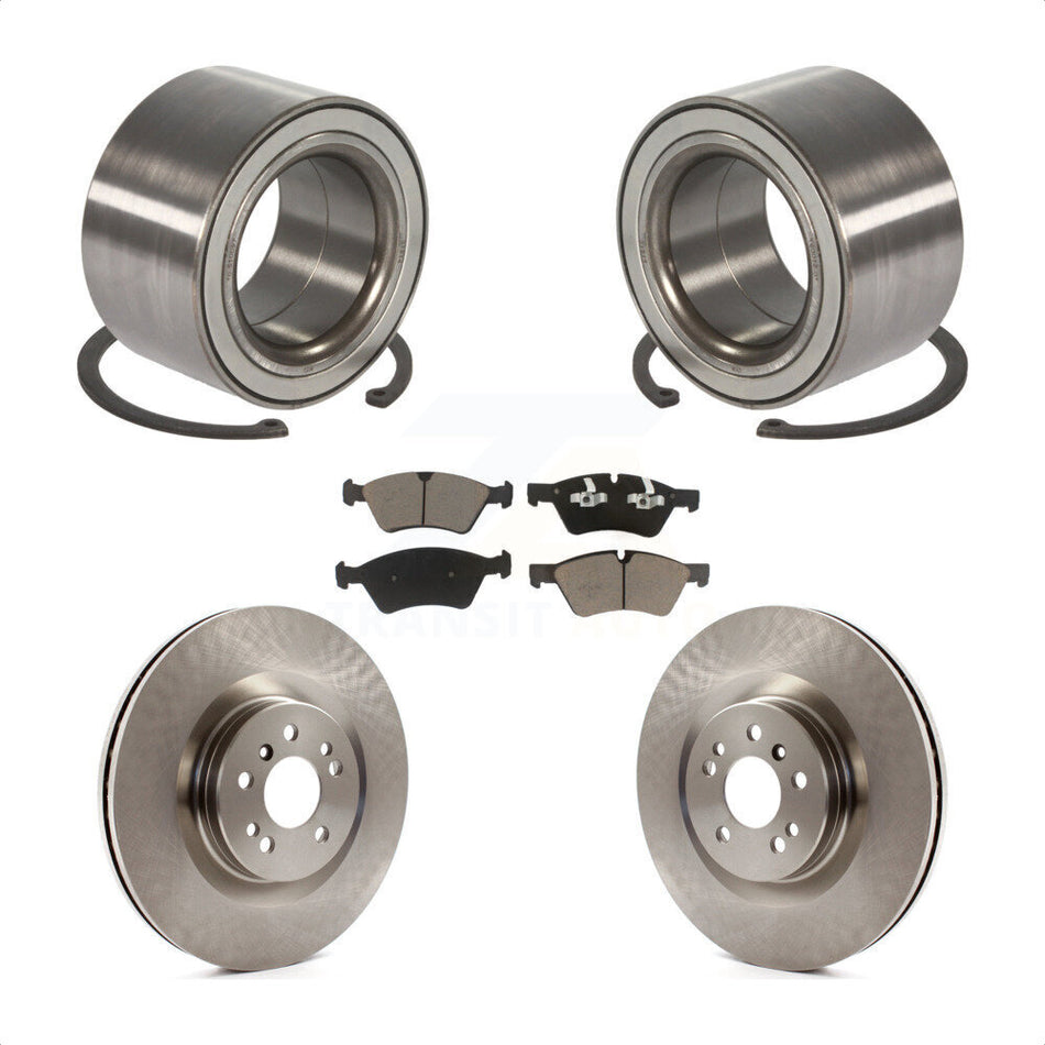 Front Wheel Bearing With Disc Brake Rotors And Ceramic Pads Kit For Mercedes-Benz GL450 GL550 GL350 GL320 KBB-118843