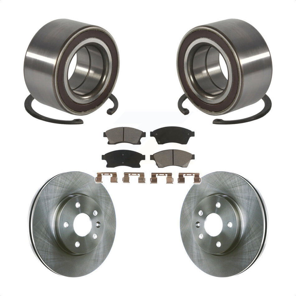 Front Wheel Bearing With Disc Brake Rotors And Ceramic Pads Kit For Chevrolet Sonic KBB-118857