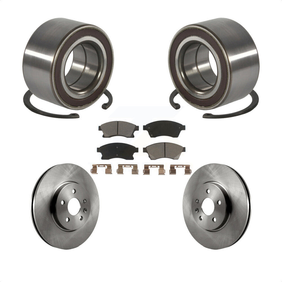 Front Wheel Bearing With Disc Brake Rotors And Ceramic Pads Kit For Chevrolet Buick Encore Trax Sonic KBB-118858