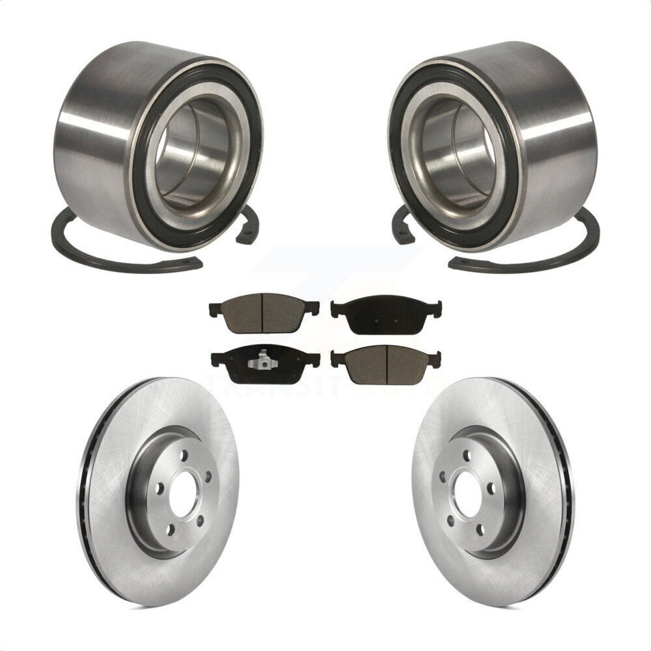 Front Wheel Bearing With Disc Brake Rotors And Ceramic Pads Kit For Ford Connect KBB-118865