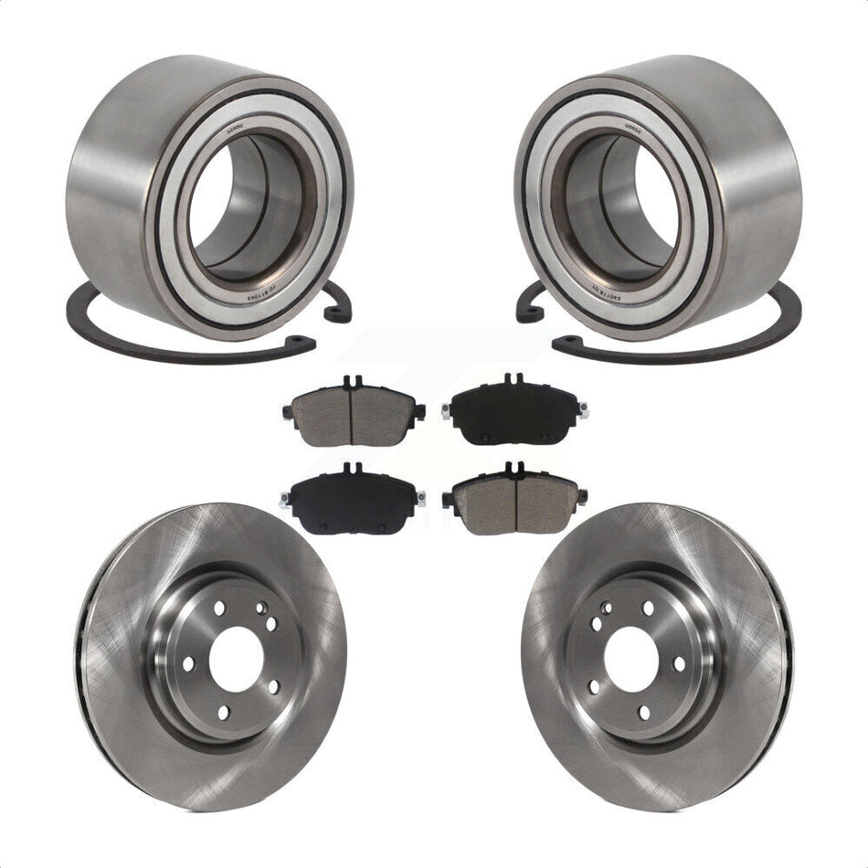 Front Wheel Bearing With Disc Brake Rotors And Ceramic Pads Kit For Mercedes-Benz CLA250 GLA250 INFINITI QX30 KBB-118882