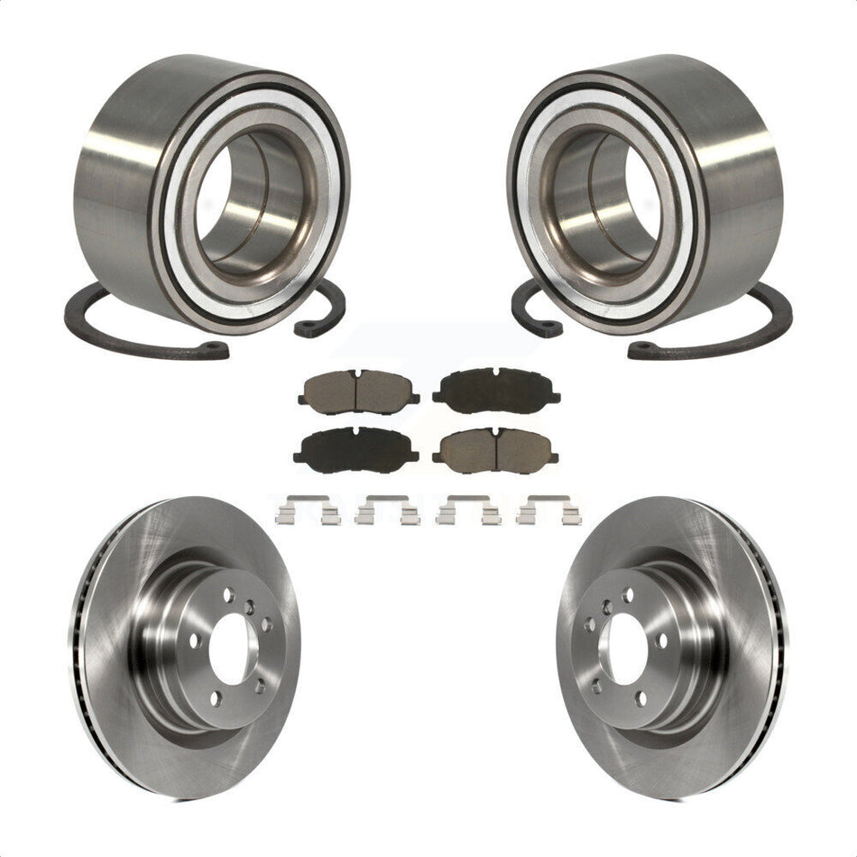 Front Wheel Bearing With Disc Brake Rotors And Ceramic Pads Kit For 2006-2009 Land Rover Range Naturally Aspirated KBB-118883