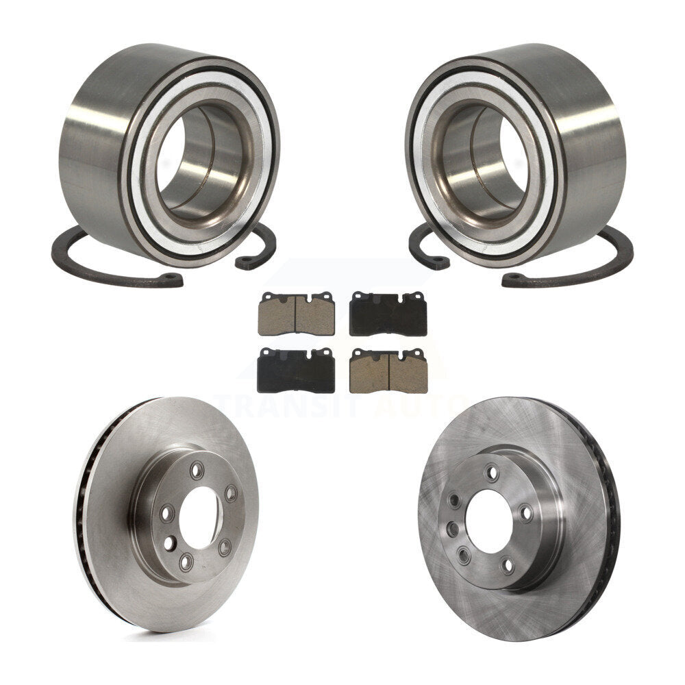 Front Wheel Bearing Disc Brake Rotors And Ceramic Pads Kit For Volkswagen Touareg KBB-118887