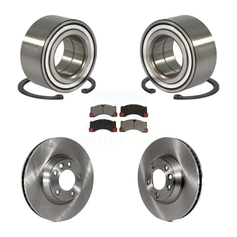 Front Wheel Bearing With Disc Brake Rotors And Ceramic Pads Kit For 2011-2012 Porsche Cayenne Base 380mm Diameter Rotor KBB-118891