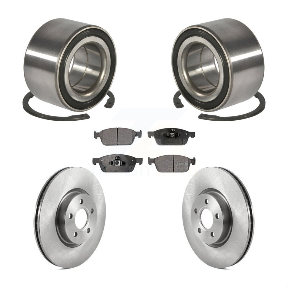 Front Wheel Bearing With Disc Brake Rotors And Semi-Metallic Pads Kit For Ford Connect KBB-118894