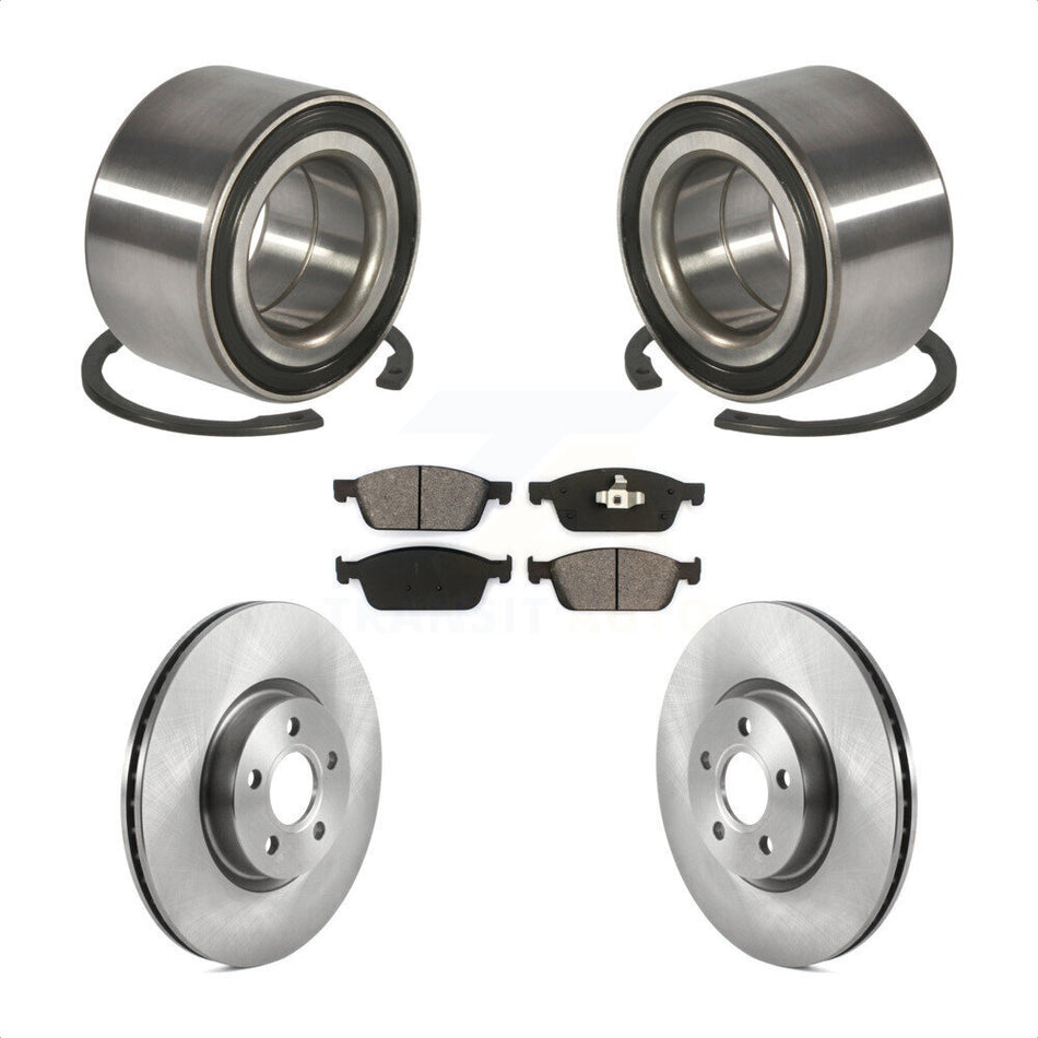 Front Wheel Bearing With Disc Brake Rotors And Semi-Metallic Pads Kit For Ford Connect KBB-118906