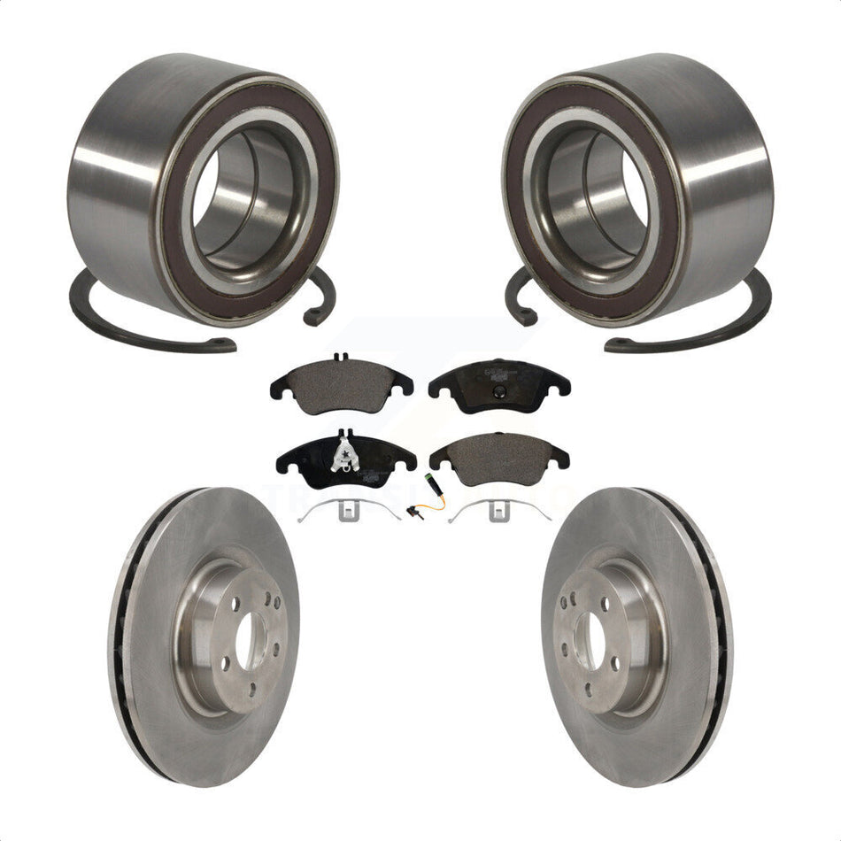 Front Wheel Bearing With Disc Brake Rotors And Ceramic Pads Kit For Mercedes-Benz E400 E550 KBB-118914