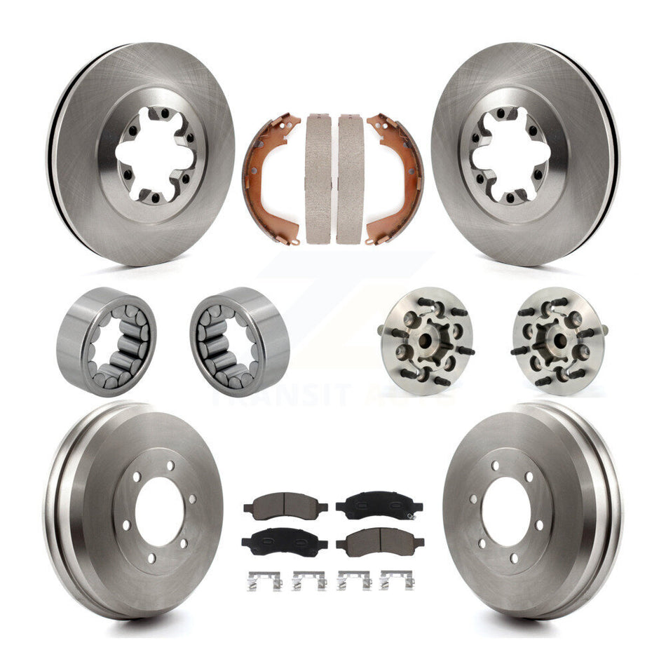 Front Rear Hub Bearing Brake Rotor Pads Shoe Kit (10Pc) For Chevrolet Colorado GMC Canyon KBB-118919