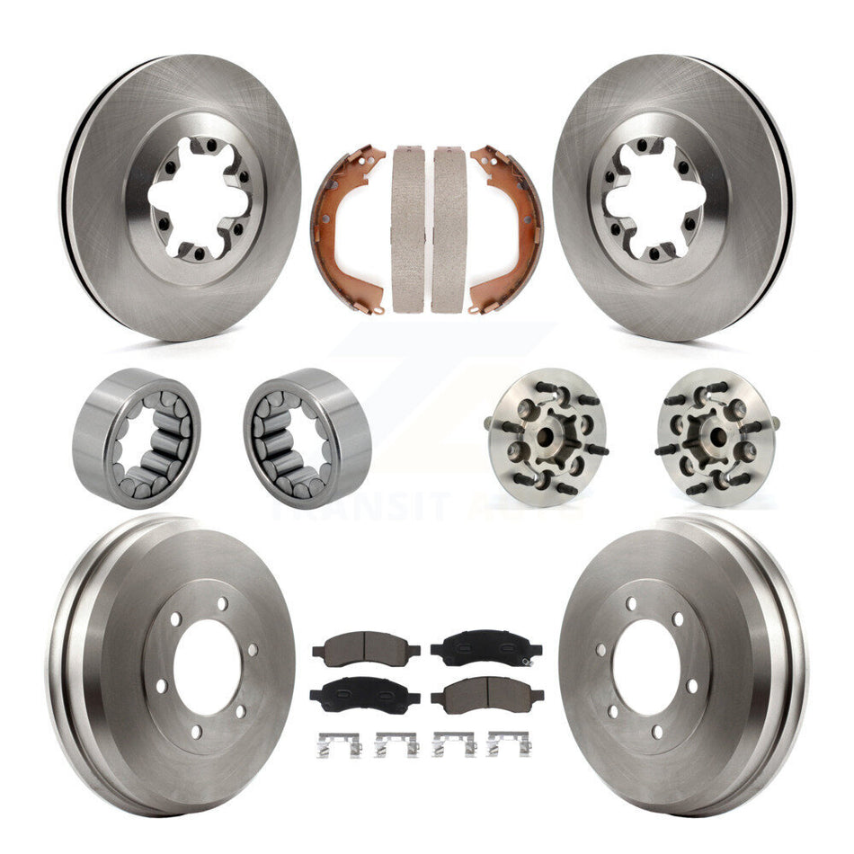 Front Rear Hub Bearing Brake Rotor Pads Shoe Kit (10Pc) For Chevrolet Colorado GMC Canyon KBB-118919