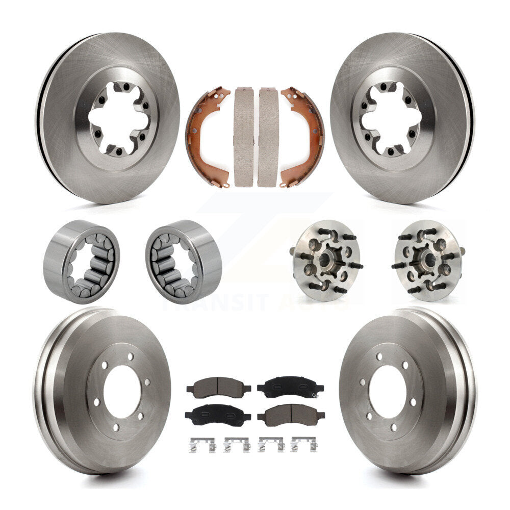 Front Rear Hub Bearing Brake Rotor Pads Shoe Kit (10Pc) For Chevrolet Colorado GMC Canyon KBB-118920