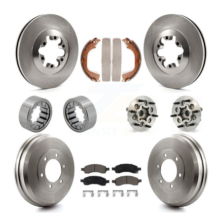 Front Rear Hub Bearing Brake Rotor Pads Shoe Kit (10Pc) For Chevrolet Colorado GMC Canyon KBB-118920