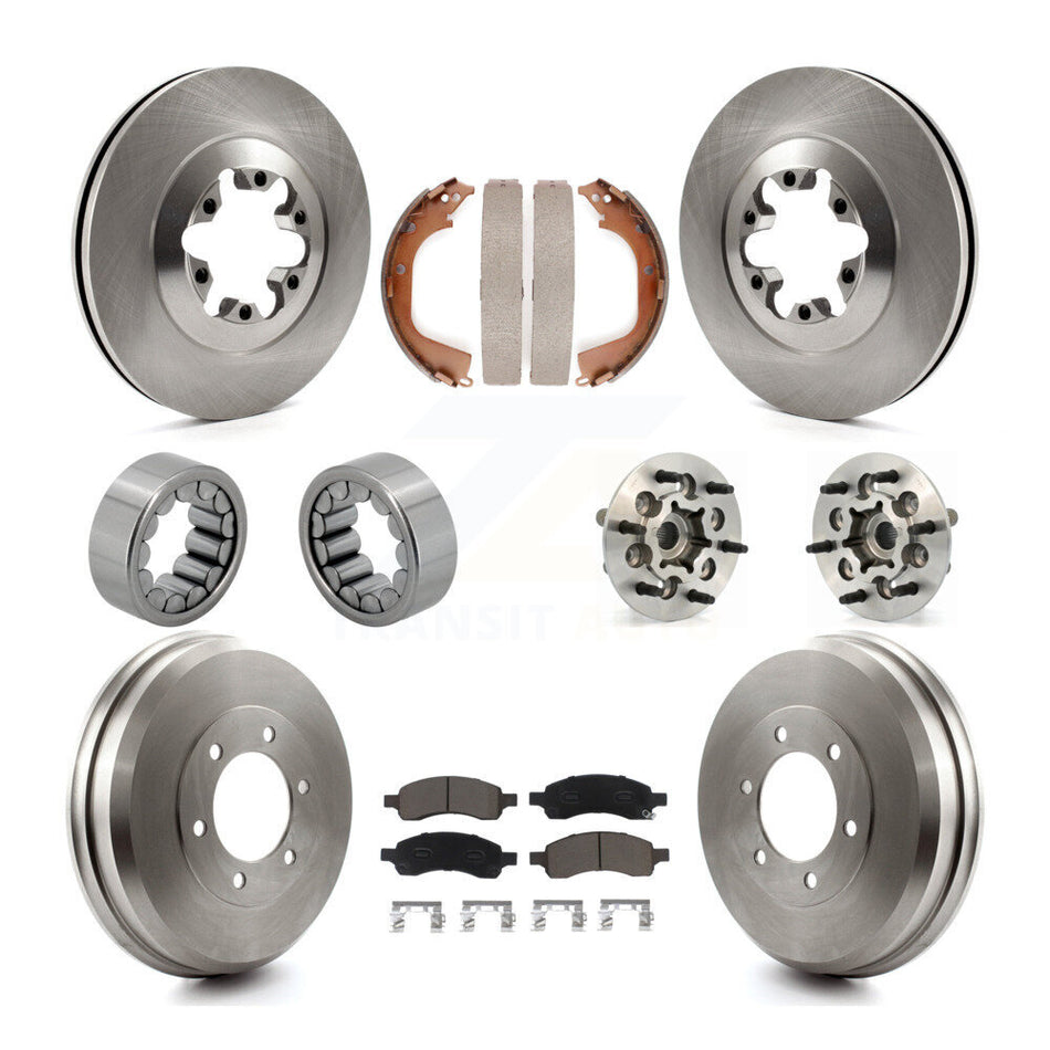 Front Rear Hub Bearing Brake Rotor Pads Shoe Kit (10Pc) For Chevrolet Colorado GMC Canyon KBB-118920