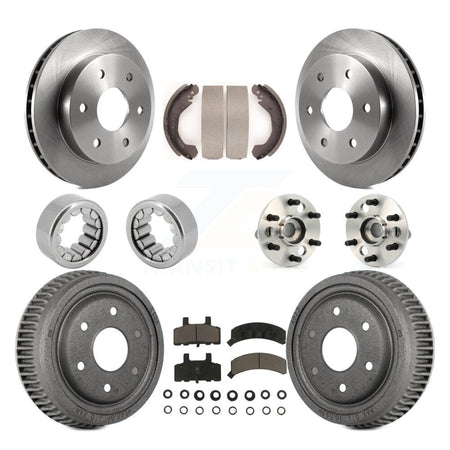 Front Rear Hub Bearing Brake Rotor Pad Shoe Kit (10Pc) For 1992-1994 Chevrolet Blazer 4WD KBB-118982