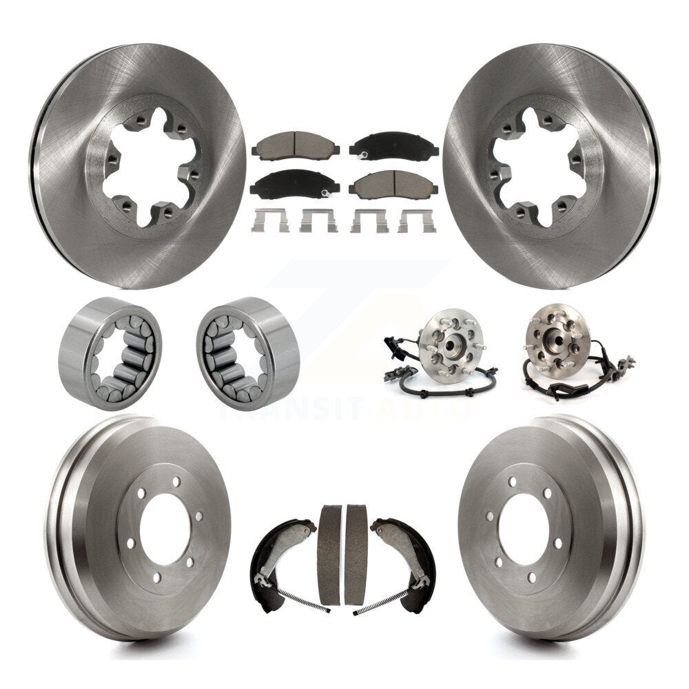 Front Rear Hub Bearing Brake Rotor Pads Shoe Kit (10Pc) For Chevrolet Colorado GMC Canyon KBB-118984