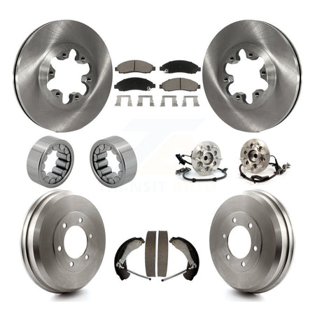 Front Rear Hub Bearing Brake Rotor Pads Shoe Kit (10Pc) For Chevrolet Colorado GMC Canyon KBB-118984