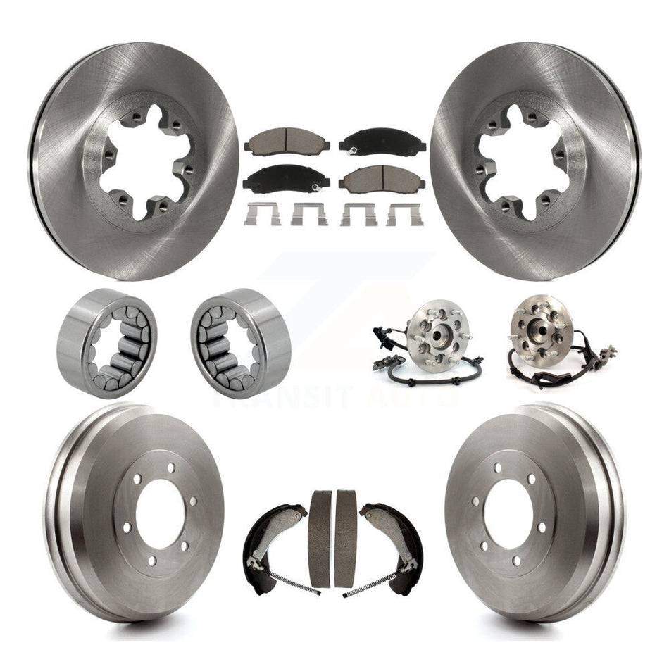 Front Rear Hub Bearing Brake Rotor Pads Shoe Kit (10Pc) For Chevrolet Colorado GMC Canyon KBB-118984
