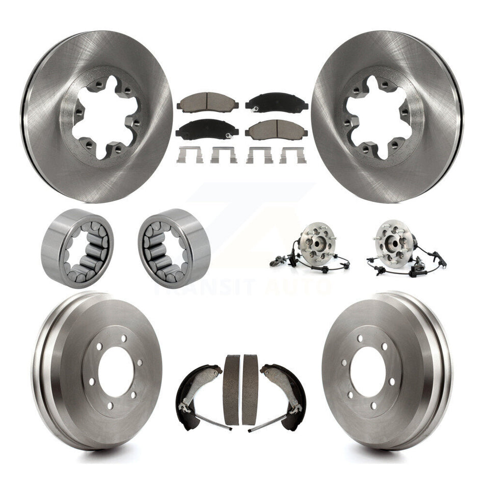 Front Rear Hub Bearing Brake Rotor Pads Shoe Kit (10Pc) For Chevrolet Colorado GMC Canyon KBB-118985