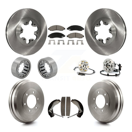 Front Rear Hub Bearing Brake Rotor Pads Shoe Kit (10Pc) For Chevrolet Colorado GMC Canyon KBB-118986