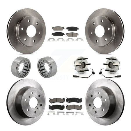 Front Rear Hub Bearing Disc Brake Rotor Pads Shoe Kit (10Pc) For Chevrolet Silverado 1500 KBB-119633
