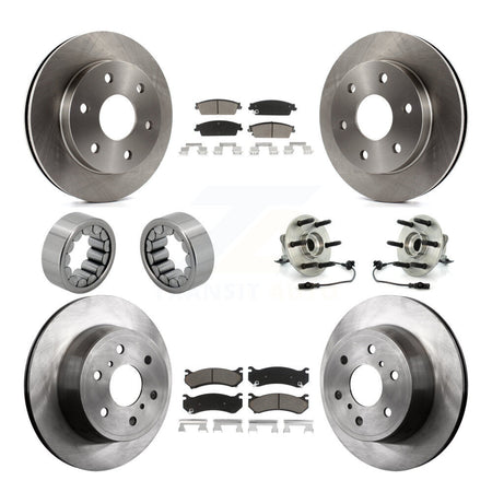 Front Rear Hub Bearing Disc Brake Rotor Pads Shoe Kit (10Pc) For Chevrolet Silverado 1500 KBB-119637