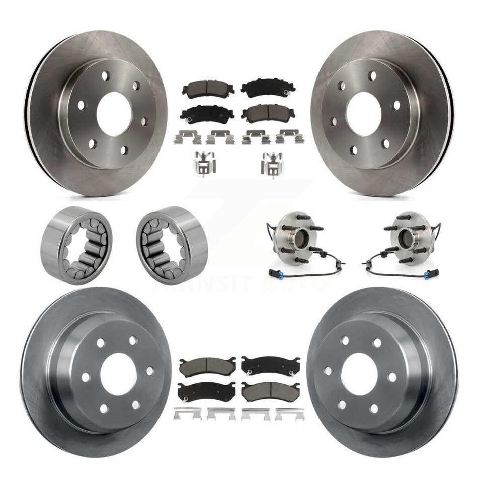 Front Rear Hub Bearing Brake Rotor Pad Shoe Kit (10Pc) For Chevrolet Astro GMC Safari RWD KBB-119651