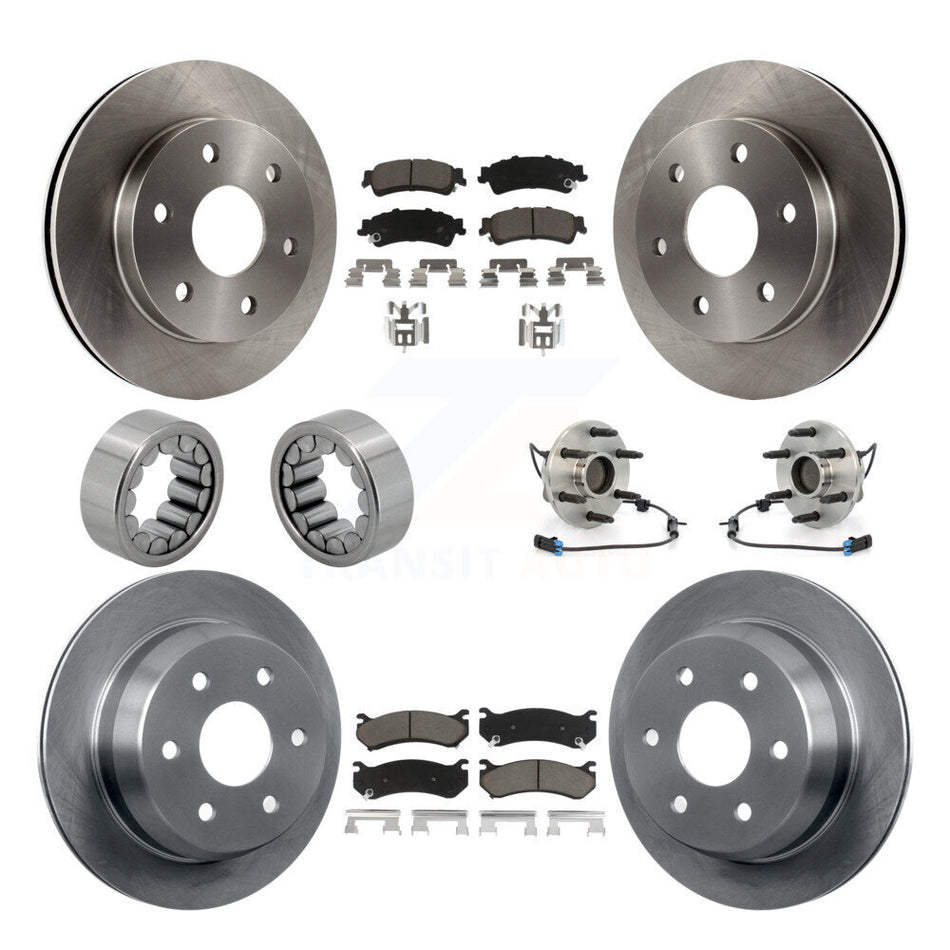 Front Rear Hub Bearing Brake Rotor Pad Shoe Kit (10Pc) For Chevrolet Astro GMC Safari RWD KBB-119651