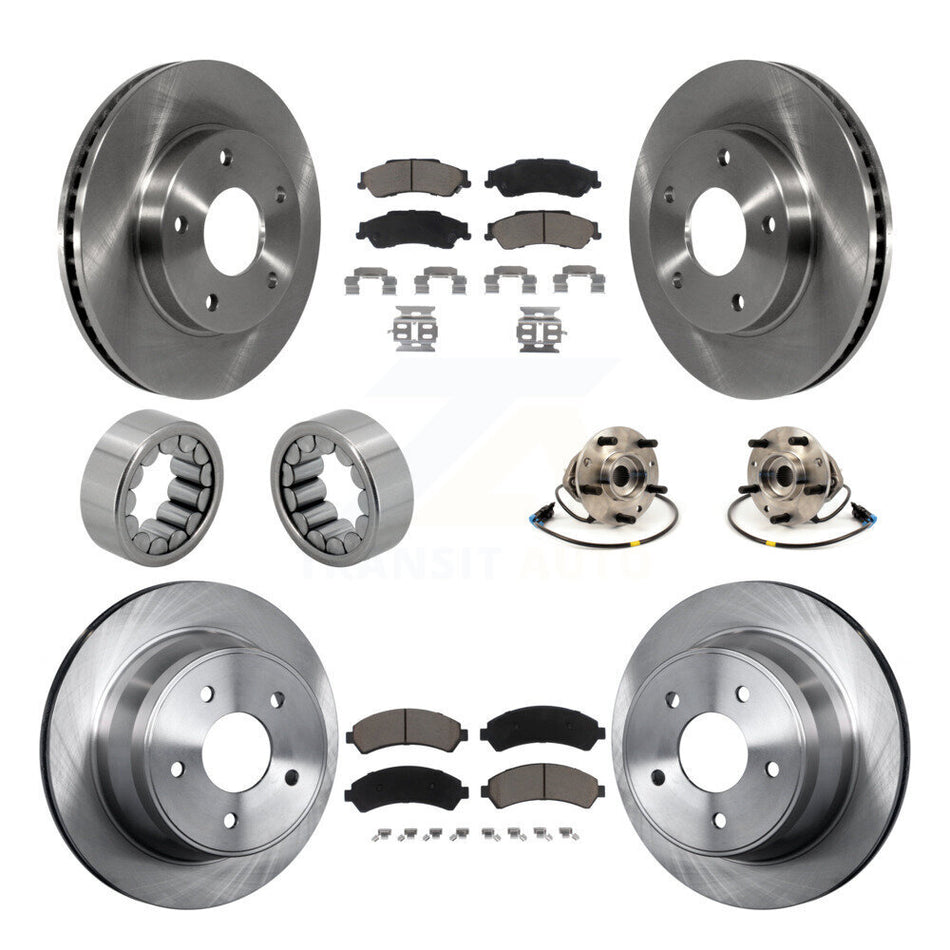Front Rear Hub Bearing Brake Rotor Pad Shoe Kit (10Pc) For Chevrolet GMC Blazer S10 Jimmy KBB-119672