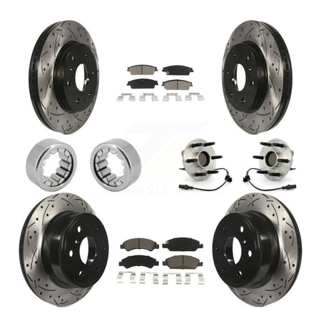 Front Rear Hub Bearing Coat Brake Rotor Pads Shoe Kit (10Pc) For Chevrolet Silverado 1500 KBB-120449