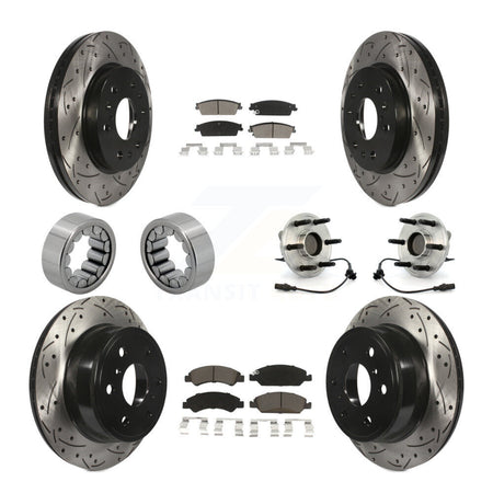 Front Rear Hub Bearing Coat Brake Rotor Pad Shoe Kit (10Pc) For Chevrolet GMC Sierra 1500 KBB-120450