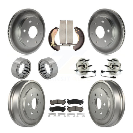 Front Rear Hub Bearing Coat Brake Rotor Pads Shoe Kit (10Pc) For Chevrolet Silverado 1500 KBB-120512
