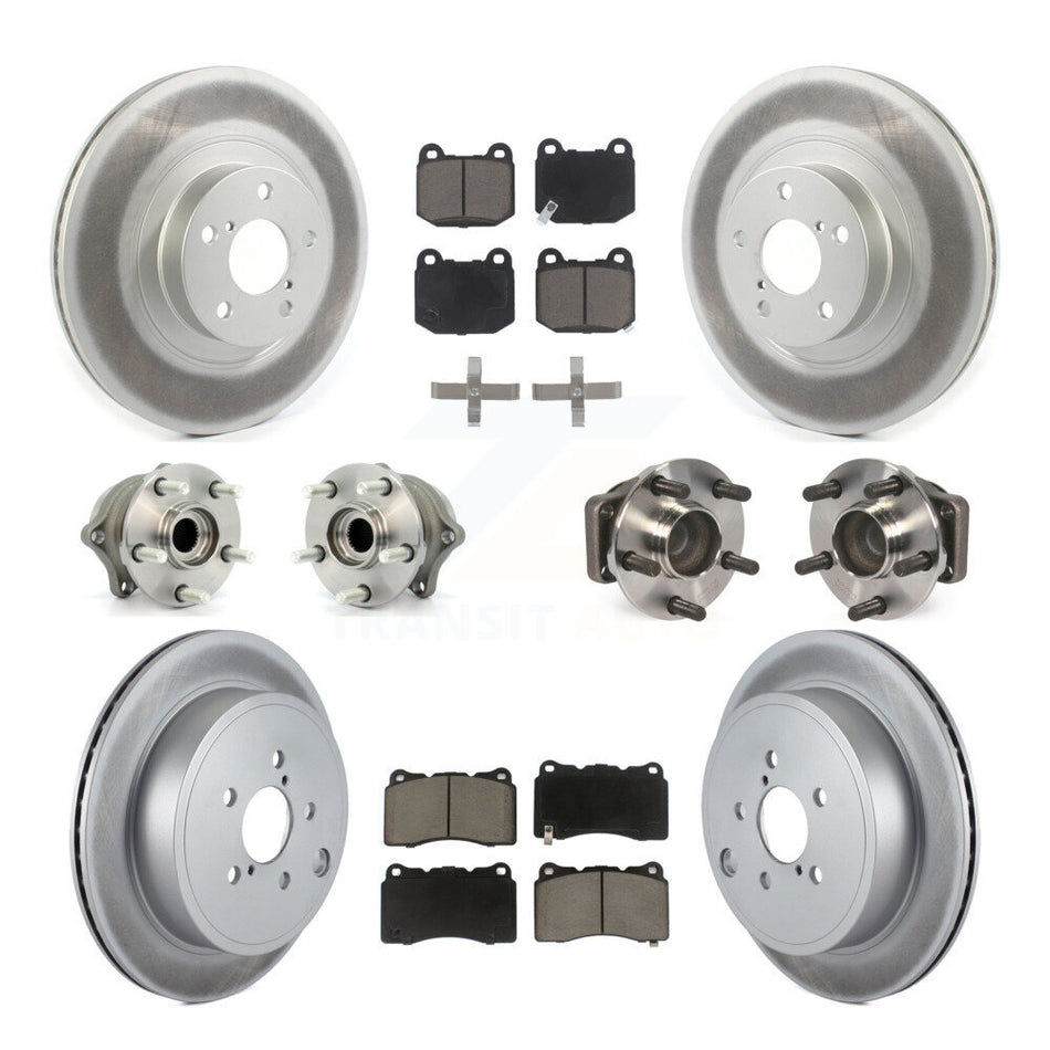 Front Rear Hub Bearing Coat Brake Rotor Pads Kit (10Pc) For Toyota 86 TRD Special Edition KBB-120943
