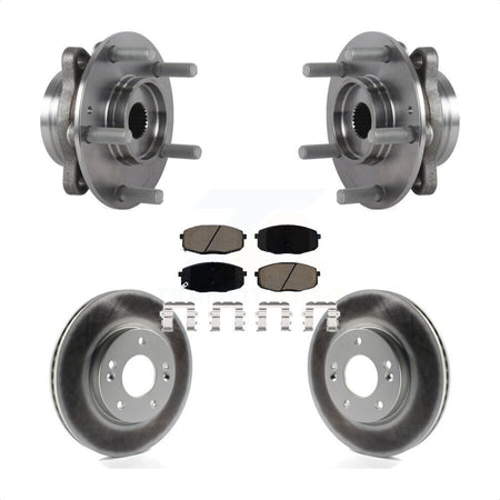 Front Hub Bearing Coated Disc Brake Rotor Pad Kit For Kia Forte Hyundai Elantra GT Forte5 KBB-121028