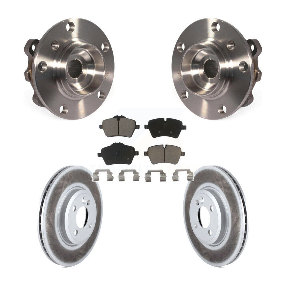Front Hub Bearing Assembly With Coated Disc Brake Rotors And Ceramic Pads Kit For Mini Cooper Countryman KBB-121044