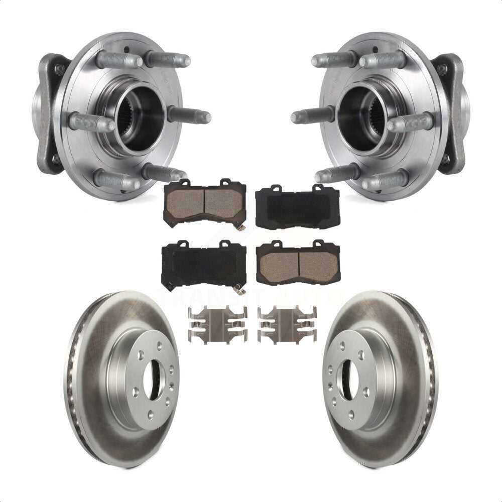 Front Hub Bearing Assembly Coat Brake Rotor Pad Kit For Chevrolet Colorado GMC Canyon 4WD KBB-121050