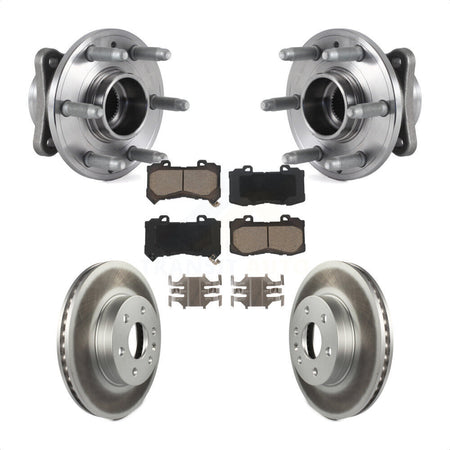 Front Hub Bearing Assembly Coat Brake Rotor Pad Kit For Chevrolet Colorado GMC Canyon 4WD KBB-121050