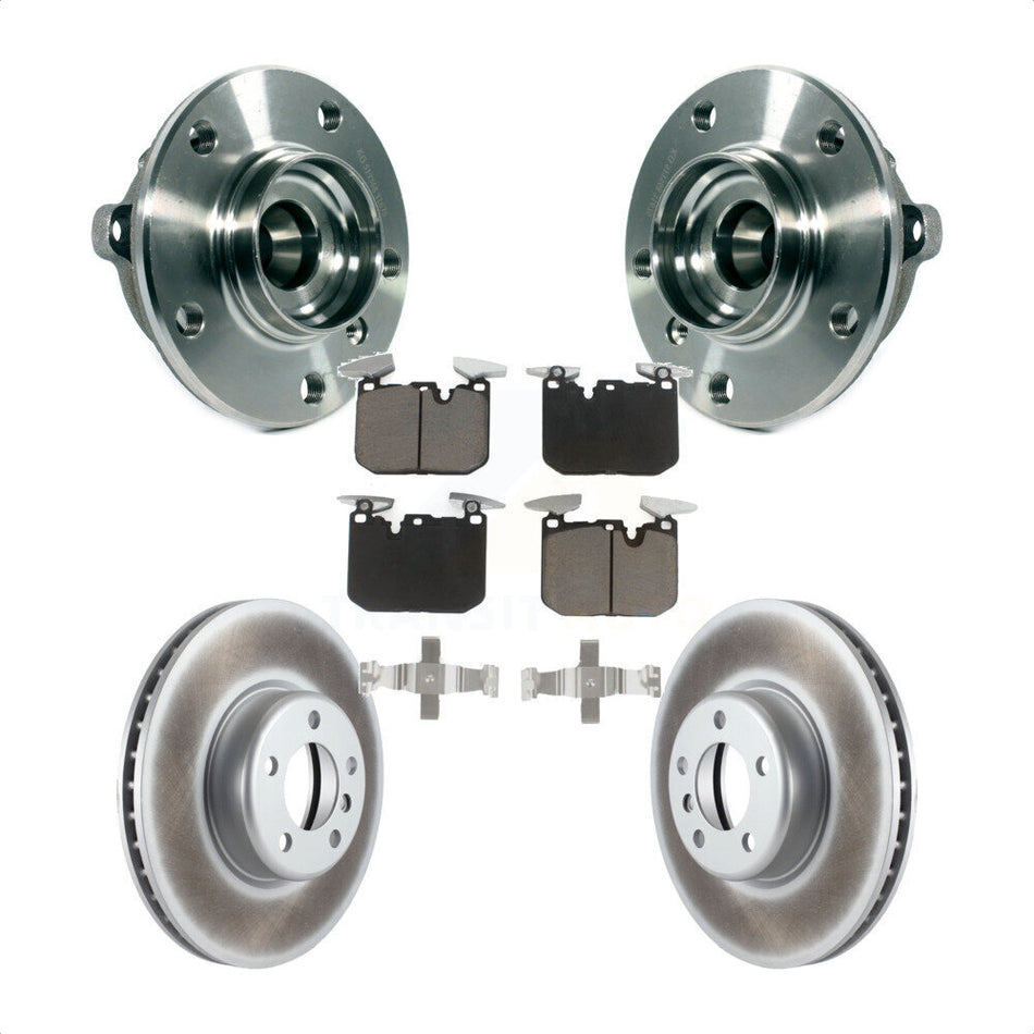 Front Hub Bearing Assembly With Coated Disc Brake Rotors And Ceramic Pads Kit For BMW 428i xDrive Gran Coupe 228i 340i 435i KBB-121068