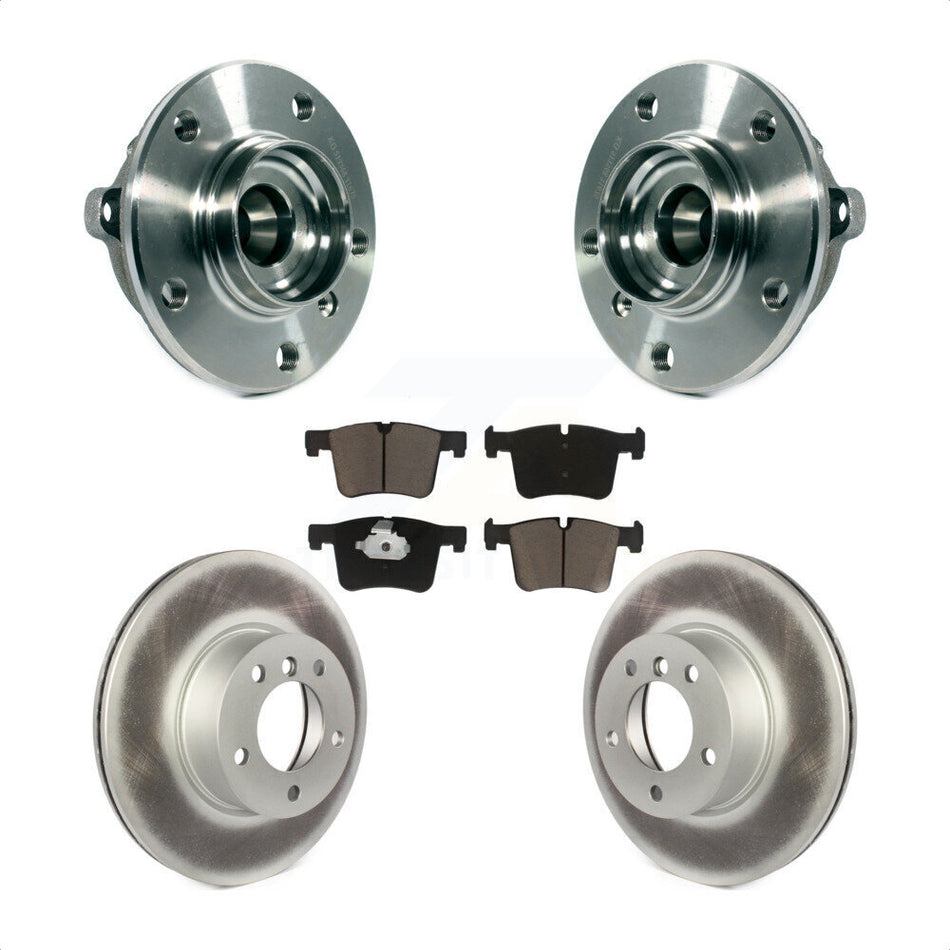 Front Hub Bearing Assembly With Coated Disc Brake Rotors And Ceramic Pads Kit For BMW 328i xDrive 320i 428i Gran Coupe GT 228i 328d KBB-121070