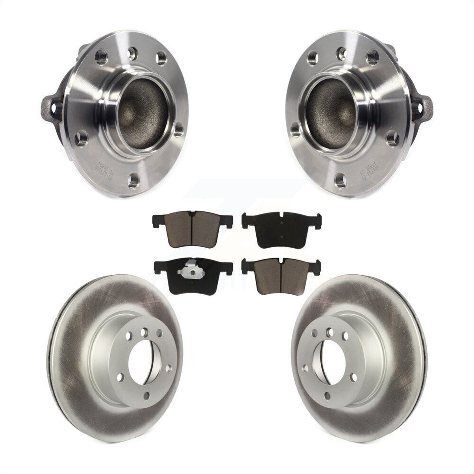 Front Hub Bearing Assembly With Coated Disc Brake Rotors And Ceramic Pads Kit For BMW 328i 320i 428i Gran Coupe 228i 328d KBB-121099