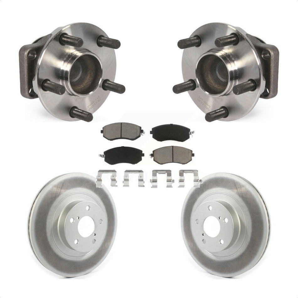 Front Hub Bearing Assembly With Coated Disc Brake Rotors And Ceramic Pads Kit For Scion FR-S Subaru BRZ Toyota 86 KBB-121108