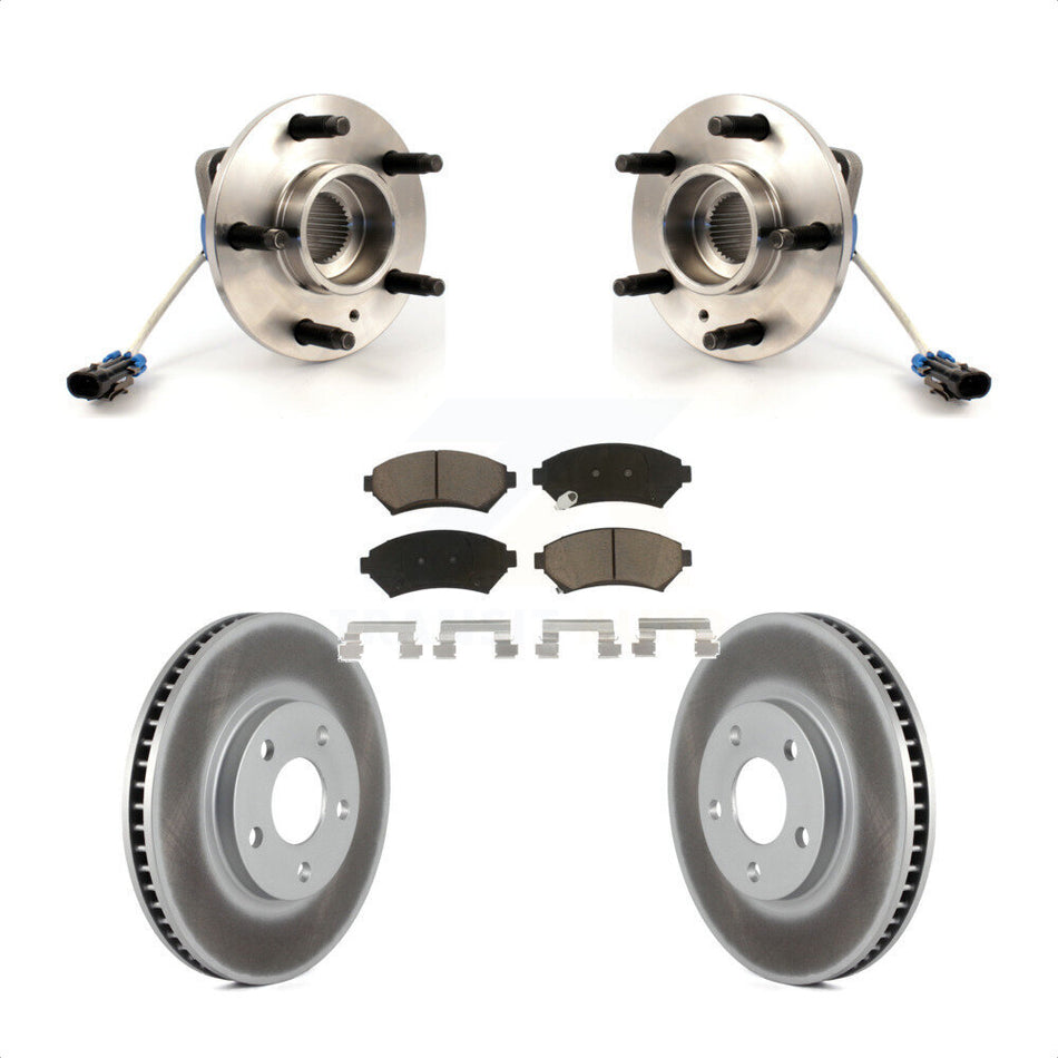 Front Hub Bearing Coat Brake Rotor Pads Kit For Chevrolet Buick Impala LeSabre Monte Carlo Park Avenue Cadillac Pontiac Bonneville DeVille Oldsmobile Eldorado Aurora Intrigue KBB-121204