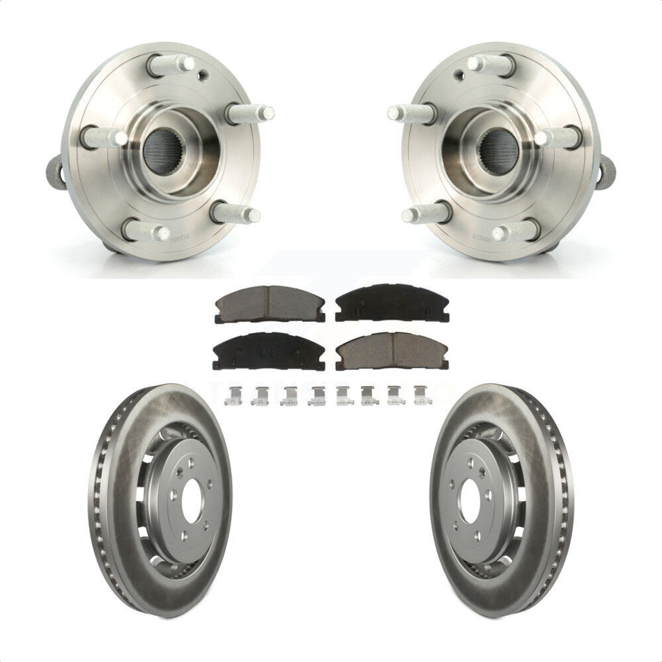 Front Hub Bearing Assembly With Coated Disc Brake Rotors And Ceramic Pads Kit For Ford Explorer Police Interceptor Utility KBB-121217
