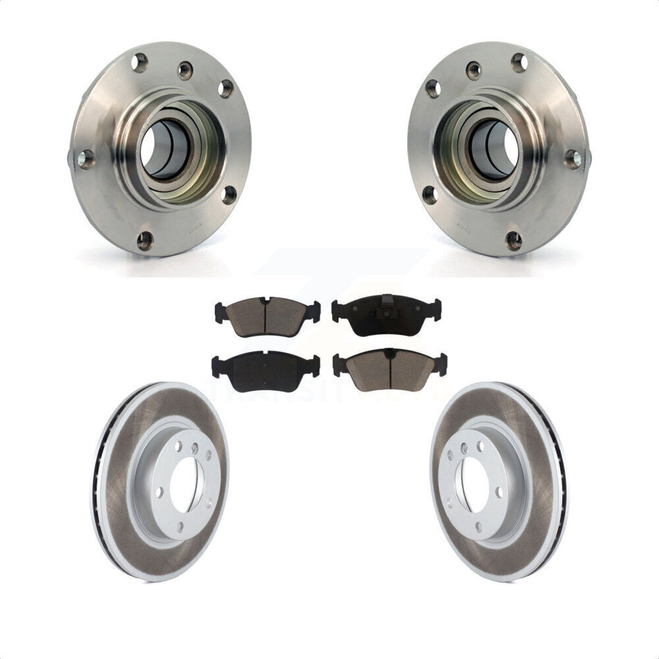 Front Hub Bearing Assembly With Coated Disc Brake Rotors And Ceramic Pads Kit For BMW Z3 Z4 323i 323Ci 328i 318i 323is 328is 318is 320i KBB-121246