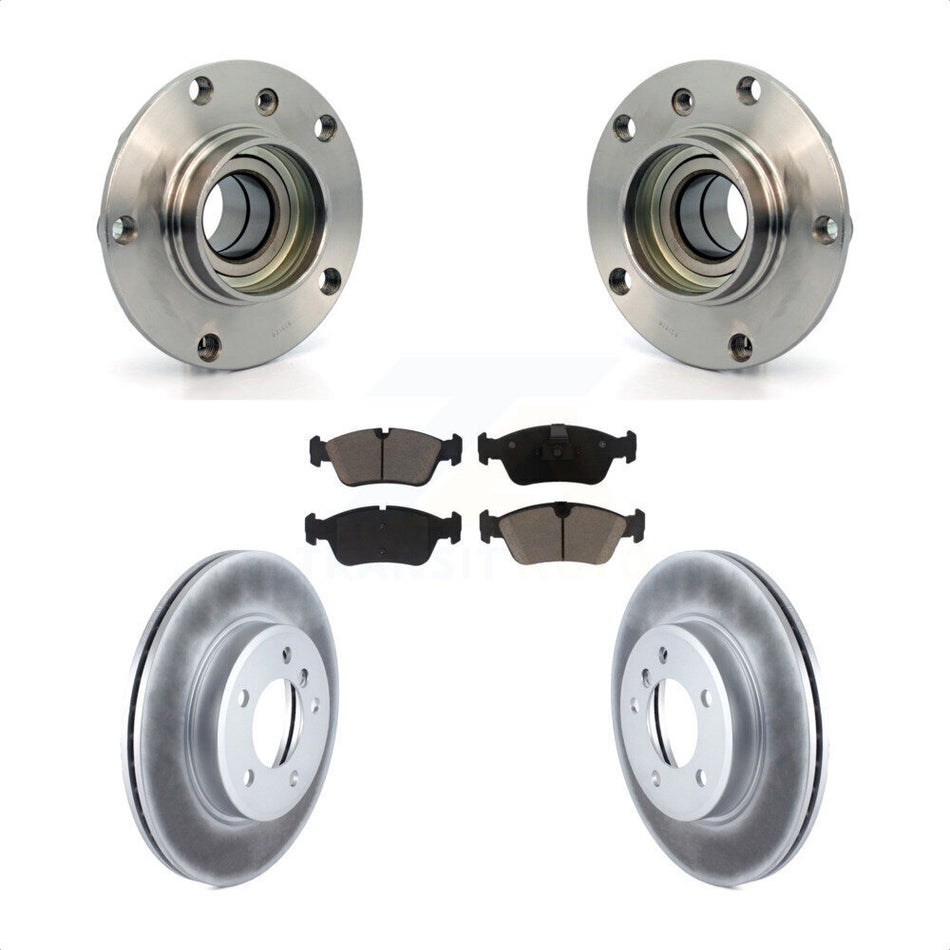Front Hub Bearing Assembly With Coated Disc Brake Rotors And Ceramic Pads Kit For BMW 325i Z4 325Ci Z3 323i 328i 323Ci 328Ci 320i KBB-121247
