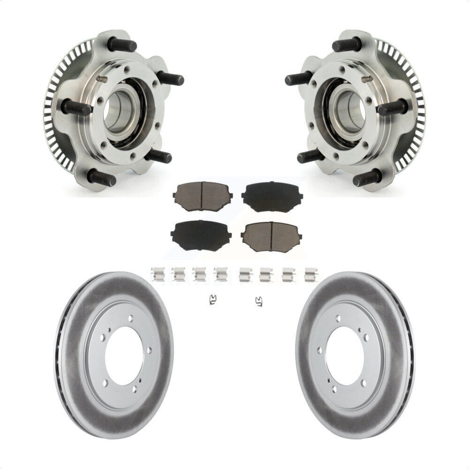 Front Hub Bearing Assembly With Coated Disc Brake Rotors And Ceramic Pads Kit For Suzuki XL-7 Grand Vitara KBB-121309
