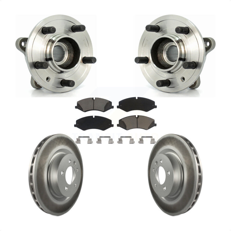 Front Hub Bearing Assembly With Coated Disc Brake Rotors And Ceramic Pads Kit For Land Rover Range Sport LR4 KBB-121388
