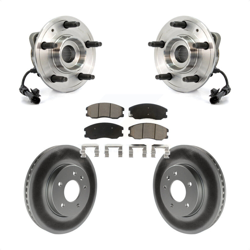 Front Hub Bearing Assembly With Coated Disc Brake Rotors And Ceramic Pads Kit For Chevrolet Equinox Saturn Vue Captiva Sport Pontiac Torrent Suzuki XL-7 KBB-121517